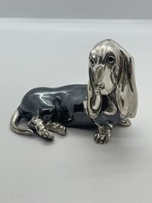 Cane Bassotto Argento 800 Brunito E Lucido Micro fusione  Vintage