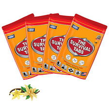        4 bustine vaniglia 96 deliziose compresse prodotto sopravvivenza alimentare emergenza 