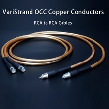 Coppia Cavo RCA Hi-end Placcato Argento OFC Rame Puro Hi-Fi Audio Cavo Linea