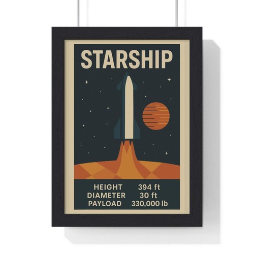 Poster razzo astronave stampa