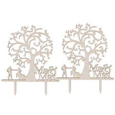  2 Pcs Wedding Cake Topper Decorazioni Feste Addobbi Anniversario Matrimonio