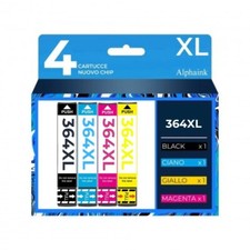 4 CARTUCCE PER HP 364XL Photosmart 5510 5515 5520 Officejet 4620 4622 CON CHIP