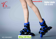 Scarpe da pattini a rotelle VSTOYS 19XG68C 1/6 blu per corpo figura TBL PH femminile 12 pollici