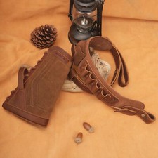 Stock guancia fucile in pelle