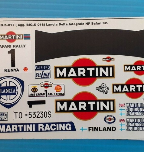 Decal lancia delta - 1/24,