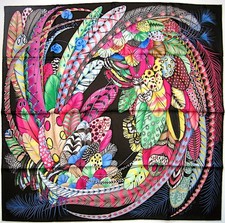Sciarpa Hermes Plumes en Fete