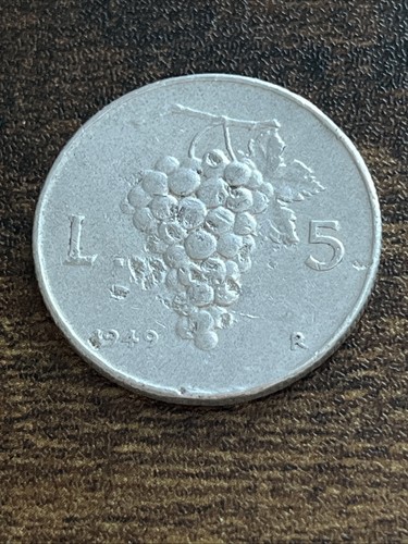 1949 italia cinque - lire, uva