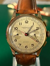 Cronograph Suisse Gold 18 K Wonderful Vintage Oversize