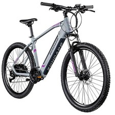 Zündapp Z808 mountain bike elettrica per uomo e donna Pedelec argento/viola 48 cm merce di serie B