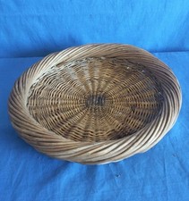 Cesto Porta Pane Vassoio Vimini Intrecciato Artigianale Vintage