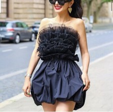 Zara Black Tulle Crop Top