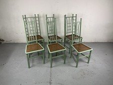 Set 6 sedie legno paglia di Vienna anni 80’ vintage design