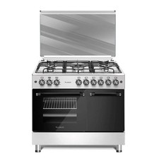 Cucina LAREL 5 fuochi a gas 90x60 Forno a gas porta bombola Inox L90GXP