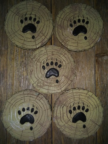 Sottobicchieri zampe orso