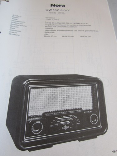 Schema radio nora 152 - n,