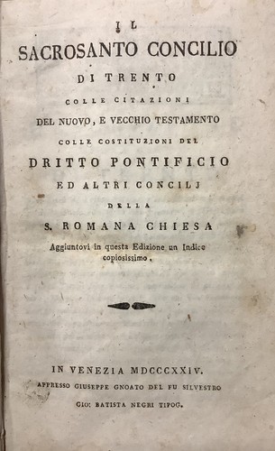 Sacrosanto concilio di - il,