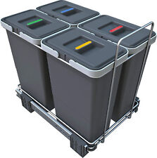 Pattumiera Estraibile Mobile Cucina 4 bidoni 8+8+8+8 Lt Elletipi PF0134B3 Ecofil