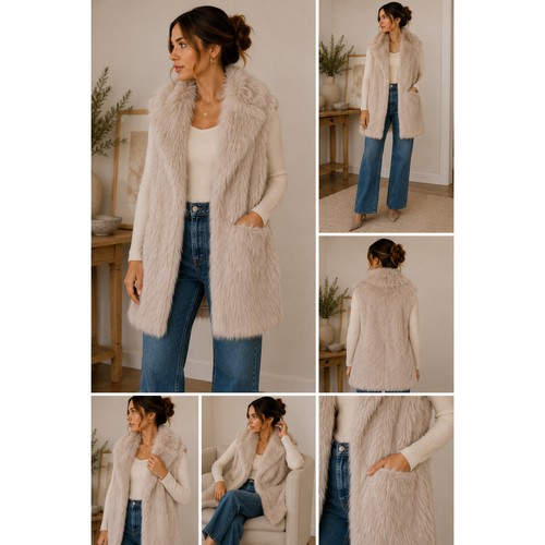 Gilet pelliccia sintetica zara - gilet,