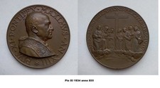 PIO XI ANNO XIII MEDAGLIA ANNUALE FDC