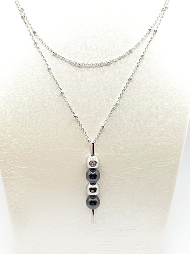 Collana acciaio lucido e - in,