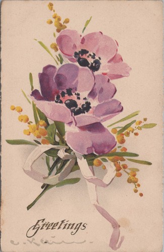 Cartolina floreale vittoriana