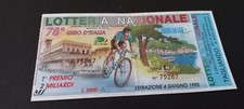 BIGLIETTO LOTTERIA NAZIONALE CICLISMO 78mo GIRO D'ITALIA 1995 CON TAGLIANDO