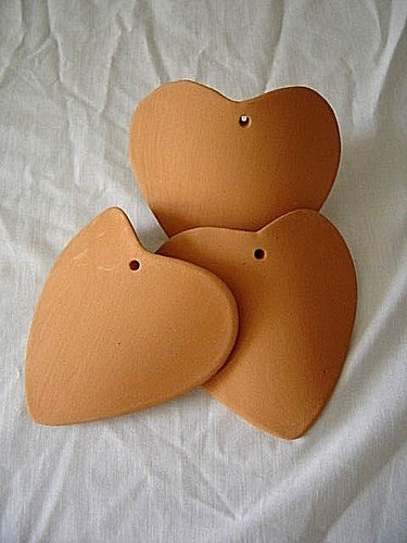 Tegole cuore in cotto - n.03,