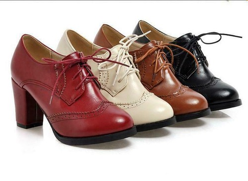 Scarpe donna oxford tacco - scarpe,
