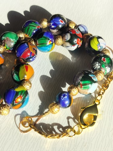 Collana con murrine vintage - collana,