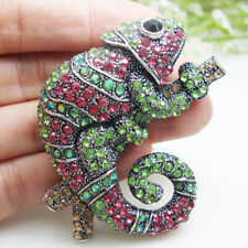 Spilla ciondolo camaleonte