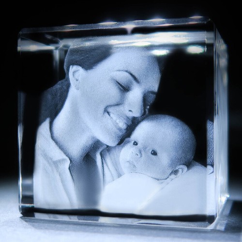 Cubo foto cristallo - 3d,