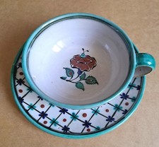 Icaro Rodi, tazzina da te con piattino, Bella e rara, perfetta !