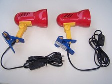 Coppia faretti a pinza - colore Rosso/giallo - Modernariato