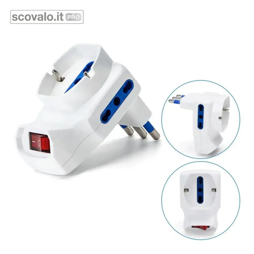 Tripla presa elettrica - tripla, con
