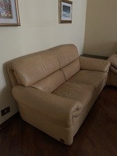 Divano pelle LEV&LEV anni ‘70 usato Mod. Bogart - N. 3+2 sedute + poltrona