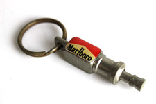 Portachiavi vintage Marlboro Swiss Made in metallo raro gadget pubblicitario