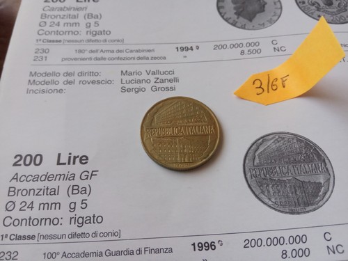 Moneta 200 lire del 1996 - moneta,