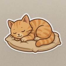 Gattino che dorme su cuscino