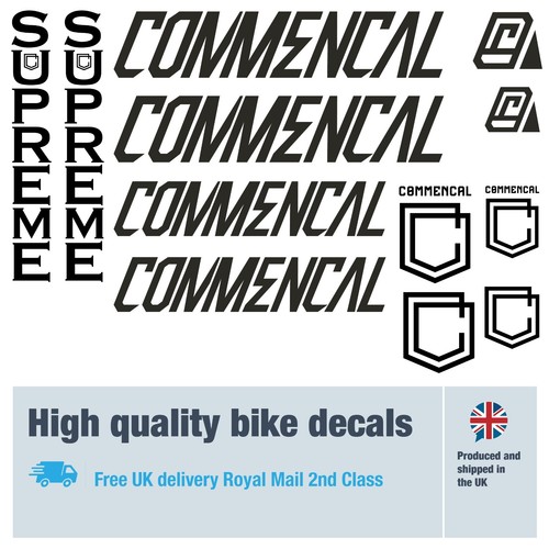 Adesivi bici commencal - bici, supreme