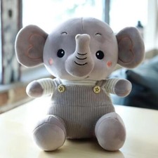 Peluche peluche morbido grigio