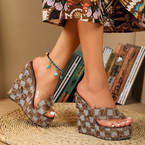 Sandali espadrilles zeppa - zeppa, 14