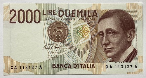 2000 lire marconi serie - lire,