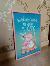 Quandro Stampa Cameretta Bimbi Bambini Simpatico Divertente Con Cornice Rosa