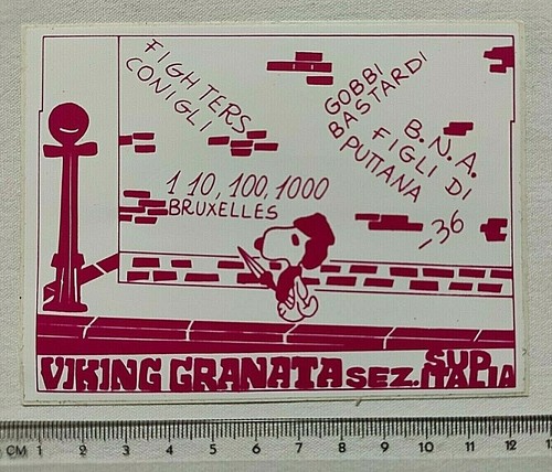 Adesivo ultras viking granata - adesivo,