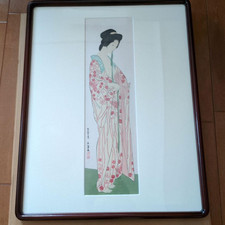 GOYO HASHIGUCHI - Specchio a mano - xilografia come Hiroshige Utagawa Ukiyoe