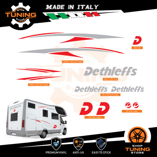 Kit adesivi camper dethleffs - adesivi,