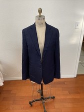 ISAIA NAPOLI Solid Blue Navy