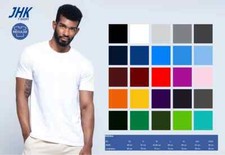 100 MAGLIE T-SHIRT  MANICA CORTA  JHK MAGLIETTE 100% Cotone DA XS a XXL COLOR