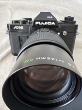 Fujica AX-3 fotocamera reflex 35 mm con 2 obiettivi 135 mm obiettivo 1:2.8, 105 mm 1:3.5, avvolgitore automatico