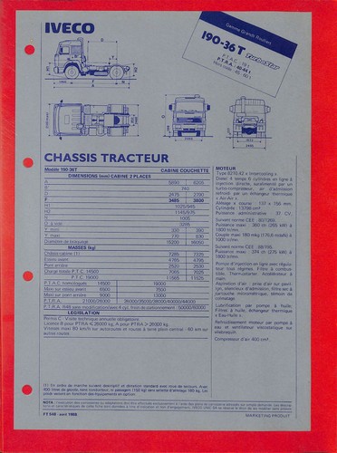 Iveco tracteur 190 - tracteur, t